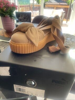 Puma Women’s Taupe Bow Platform Sandal